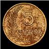 Image 2 : 1964 Peru 5 Centavos KM# 223.2 Grades Choice Unc RB