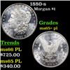 Image 1 : 1880-s Morgan Dollar $1 Graded ms65+ pl By SEGS