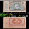 Image 1 : 1948 U.S. Military Payment 10 Cent Note P# M61A Grades vf++