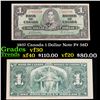 Image 1 : 1937 Canada 1 Dollar Note P# 58D Grades vf++