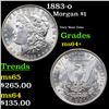 Image 1 : 1883-o Morgan Dollar $1 Grades Choice+ Unc