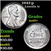 Image 1 : 1943-p Lincoln Cent 1c Grades GEM+ Unc