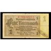 Image 2 : 1937 Germnay 1 RentenMark Note P# 173B Grades vf++