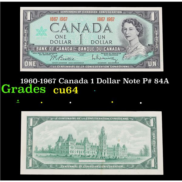 1960-1967 Canada 1 Dollar Note P# 84A Grades Choice CU