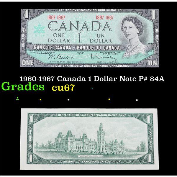 1960-1967 Canada 1 Dollar Note P# 84A Grades Gem++ CU