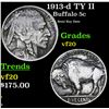 Image 1 : 1913-d TY II Buffalo Nickel 5c Grades vf, very fine