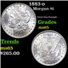 Image 1 : 1883-o Morgan Dollar $1 Grades GEM Unc