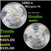 Image 1 : 1881-s Morgan Dollar $1 Grades Choice+ Unc