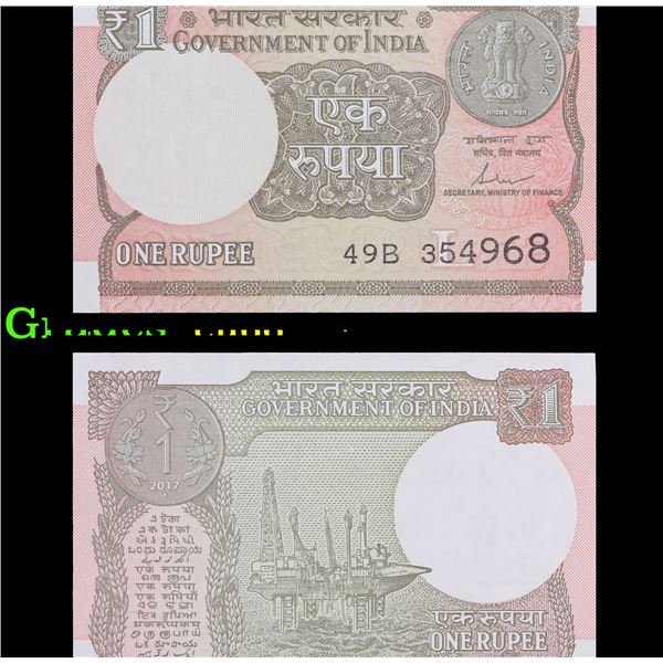 1983-1994 India 1 Rupee Note P# 78 Grades Gem+ CU