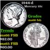 Image 1 : 1944-d Mercury Dime 10c Grades GEM+ FSB