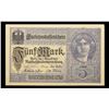 Image 2 : 1917 Imperial Germnay 5 Mark Note P# 56B Grades xf