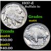 Image 1 : 1937-d Buffalo Nickel 5c Grades Choice Unc
