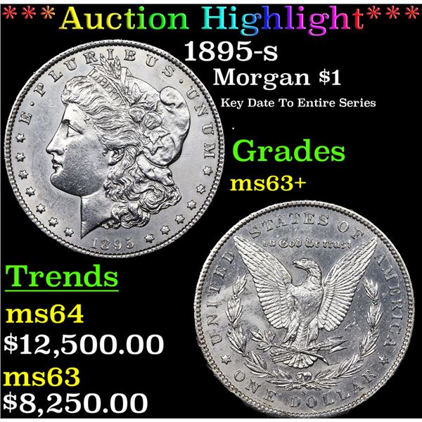 ***Auction Highlight*** 1895-s Morgan Dollar $1 Graded Select+ Unc BY USCG (fc)