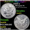 Image 1 : ***Auction Highlight*** 1895-s Morgan Dollar $1 Graded Select+ Unc BY USCG (fc)