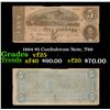 Image 1 : 1864 $5 Confederate Note, T69 Grades vf+