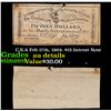 Image 1 : C.S.A Feb 17th, 1864. $15 Intrest Note Grades AU Details