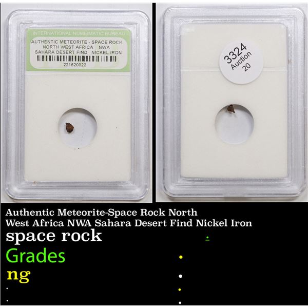 Authentic Meteorite-Space Rock North West Africa NWA Sahara Desert Find Nickel Iron Graded By INB