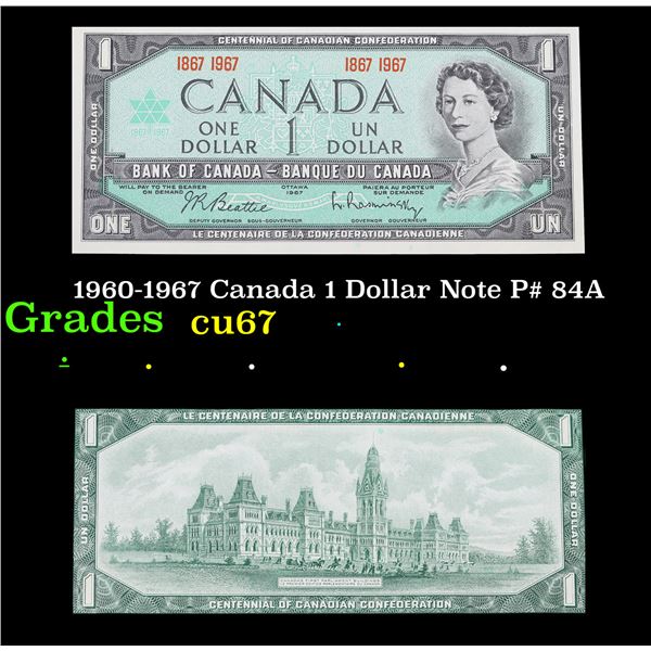 1960-1967 Canada 1 Dollar Note P# 84A Grades Gem++ CU