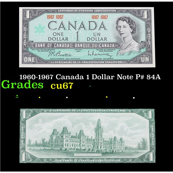 1960-1967 Canada 1 Dollar Note P# 84A Grades Gem++ CU