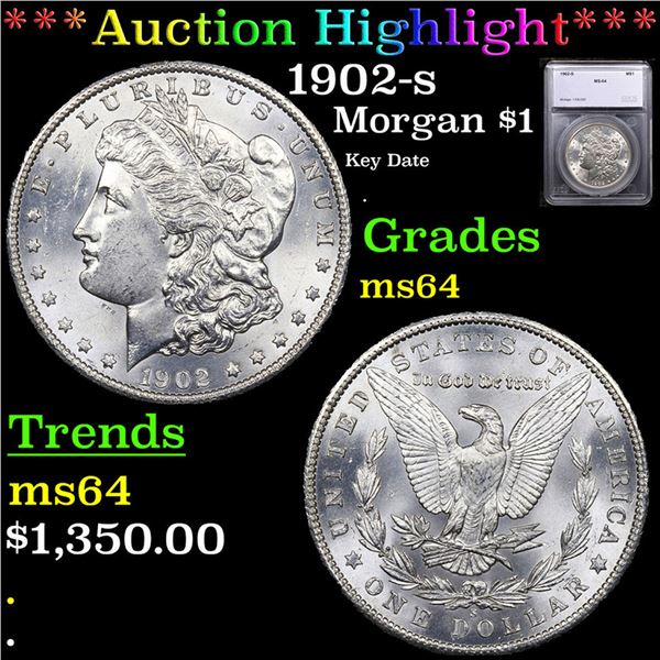 ***Auction Highlight*** 1902-s Morgan Dollar $1 Graded ms64 BY SEGS (fc)