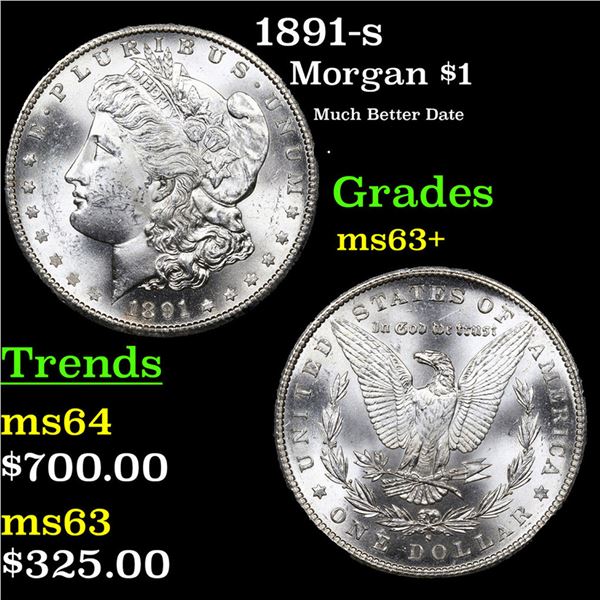 1891-s Morgan Dollar $1 Grades Select+ Unc