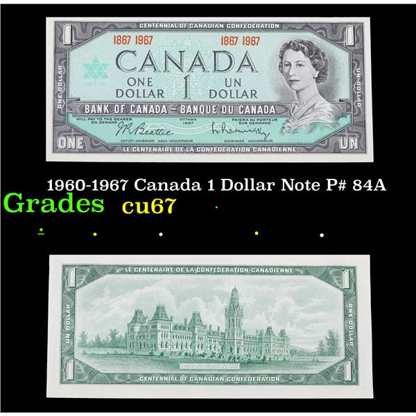 1960-1967 Canada 1 Dollar Note P# 84A Grades Gem++ CU