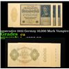 Image 1 : set of 3 consecutive 1922 Germny 10,000 Mark Vampire Note P# 72 Grades CU