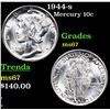 Image 1 : 1944-s Mercury Dime 10c Grades GEM++ Unc