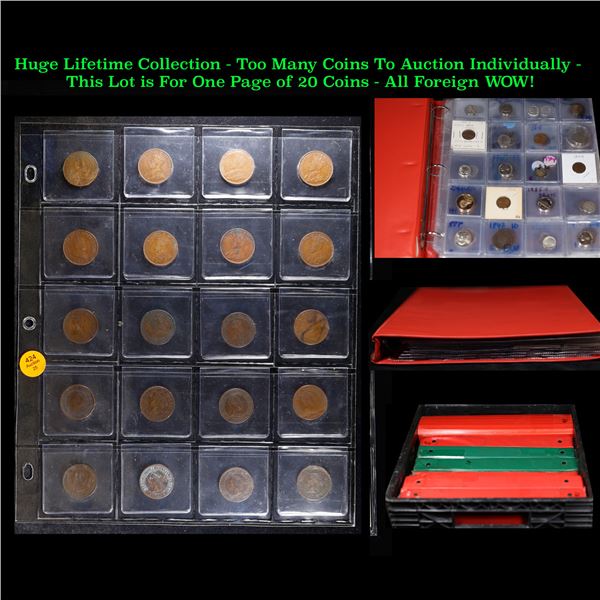 Huge Liifetime Collection - Too Many Coins To Auction Individually - This Lot is For One Page of 20 