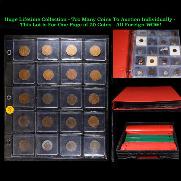 Huge Liifetime Collection - Too Many Coins To Auction Individually - This Lot is For One Page of 20 