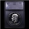 Image 2 : Proof 1972-s Silver Eisenhower Dollar $1 Graded ms69+ dmpl By SEGS
