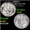 Image 1 : 1935-s Mercury Dime 10c Grades GEM+ Unc