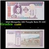 Image 1 : 2014 Mongolia 100 Turgik Note P# 65C Grades Gem+ CU