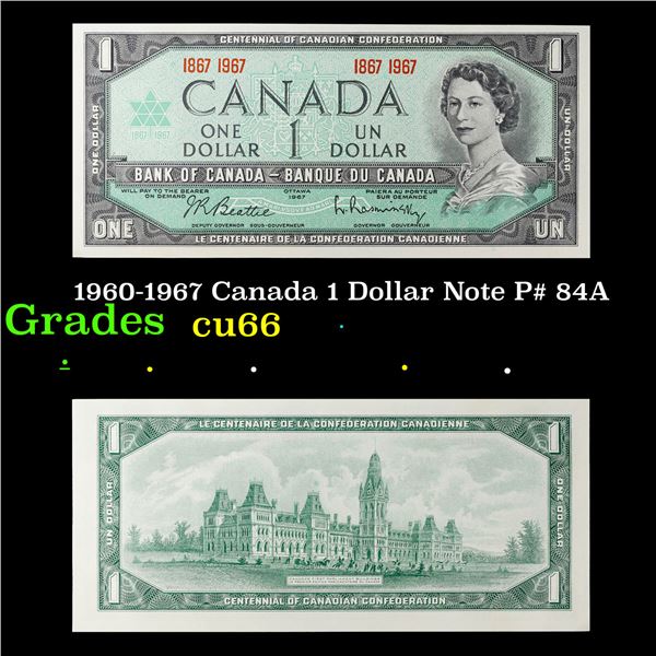 1960-1967 Canada 1 Dollar Note P# 84A Grades Gem+ CU