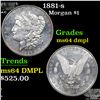 Image 1 : 1881-s Morgan Dollar $1 Grades Choice Unc DMPL