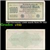 Image 1 : 1922 Germany 1,000 mark Note P# 76D Grades vf++
