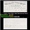 Image 1 : C.S.A. Aug 19th, 1861 $40 Intrest Note Grades Choice AU/BU Slider