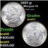 Image 1 : 1887-p Morgan Dollar $1 Grades GEM+ Unc