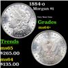 Image 1 : 1884-o Morgan Dollar $1 Grades Choice+ Unc