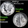 Image 1 : 1945-p Mercury Dime 10c Grades GEM++ Unc