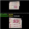 Image 1 : Set of 3 consecutive 1972 Great Britain Military Payment 10 New Pence Note P# M45A Grades CU