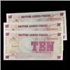 Image 2 : Set of 3 consecutive 1972 Great Britain Military Payment 10 New Pence Note P# M45A Grades CU