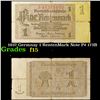 Image 1 : 1937 Germnay 1 RentenMark Note P# 173B Grades f+