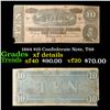 Image 1 : 1864 $10 Confederate Note, T68 Grades xf details