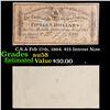 Image 1 : C.S.A Feb 17th, 1864. $15 Intrest Note Grades Choice AU/BU Slider