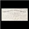 Image 2 : C.S.A. Aug 19th, 1861 $40 Intrest Note Grades Choice AU/BU Slider