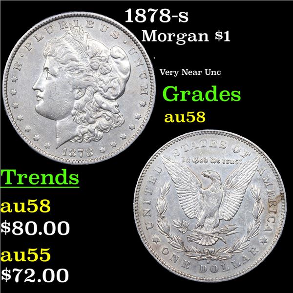 1878-s Morgan Dollar $1 Grades Choice AU/BU Slider