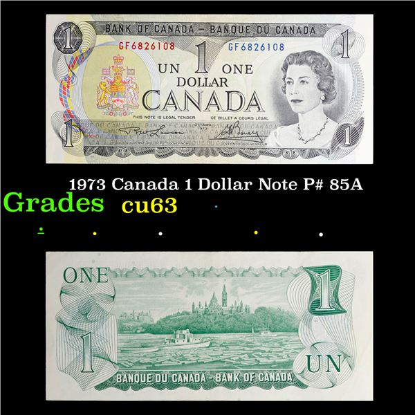1973 Canada 1 Dollar Note P# 85A Grades Select CU