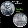 Image 1 : 1943-p Lincoln Cent 1c Grades Choice Unc