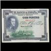 Image 2 : 1936 (1925 Issue) Spain 100 Pesetas Banknote P# 69c Grades Select AU